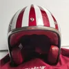 Hełmy Motocross Masei Ruby Vintage Helmet Half Hełm otwartego twarzy Abs Casque Motocross 501 Red168L