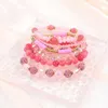 Charm Bracelets Makersland 생생한 Fashionablemulti-Color Natural Stone Glass Bead Bracelet Grylish Jewelry를위한 어린이 선물