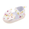 Primi camminatori 0-18 mesi Scarpe per bambini Bowknot Stampe a cuore Calzini antiscivolo con suola morbida Baby Floor Primavera Autunno Zapatos