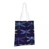 Shopping Bags Dragonflies Reusable Grocery Folding Totes Washable Lightweight Sturdy Polyester Gift