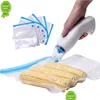 Other Kitchen Tools Vacuum Sealer Hine Handheld Electric Pump Home Gift 5Pcs Bag Drop Delivery Garden Dining Bar Dhs9O