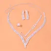 Bröllopsmycken set Stonefans Simple Round Crystal Necklace For Women Brudtillbehör Afrika Set Bridesmaid Gift 230804