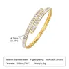 Bracelet KOTiK femme en acier inoxydable manchette Tennis Bracelets ouvert zircone cubique pour les femmes fête de mariage cadeau d'anniversaire