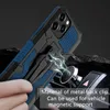 Armor Shockproof Kickstand 휴대 전화 케이스 iPhone 15 Pro Max 14 Plus 13 12 11 Promax Magnetic Car Mount Phone Case Case Back Clip