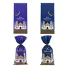 Presentförpackning 25/50 st Ramadan väskor Eid Mubarak Candy Cookie Packaging Bag Dekorera 2023 Islamiska muslimska partiförsörjningar
