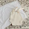 Ensembles de vêtements Ensemble de vêtements pour bébés Pull tricoté pour bébé fille Pantalon à bretelles 2023 Automne Coréen Garçons Filles Respirant Et Polyvalent