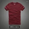 Men's Suits A1105Men T Shirt Cotton Solid O-Neck Short Sleeve Tshirt High Quality