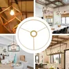 Pendant Lamps Cage Vintage Lamp Shade Frame Wire Cover Lampshade Chandelier Ring Metal Support