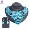 Wedding Jewelry Sets High Quality Crystal Choker Statement Necklace Earring Set Gift Women Brides Prom Party 230804