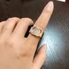 Charming Women Love Wedding Ring With Designer Logo Luxury Brand Jewelry 18K Gold Plated 925 Silver Cuff Diamond Ring Travel Party Gift Ring