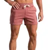 Men's Shorts 2023 Elastic Band Beach Solid Color Cotton Loose Running Fitness Moisture Wicking Large Size Breathable