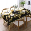 Table Cloth Luxury European Floral Print Tablecloth Rectangular Waterproof Rococo Baroque Style Cover For Kitchen