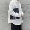 メンズカジュアルシャツ2023印刷長袖貨物raghuku harajuku black shirt men vintage whoting streetwear