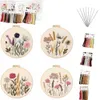 Produits chinois coton broderie florale plantes fleurs broderie point de croix Kits pour débutants