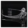 Hair Clips Ladies Fashion Accessories Rhinestone Crown Bridal Crystal Headdress Band Wedding Performance Gift