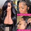 Mänskligt hår Kapslösa peruker Body Wave Spets Front Wig 13x4 Transparent spets frontala peruk Human Hår Gluelöst peruk Human Hår redo att bära 4x4 Glueless peruker x0802