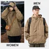 Herenjacks Kampeerjack voor heren met capuchon Lichtgewicht doorlopende ritssluiting Wandelen Waterdicht Winddicht Werk Reizen Oversized hoodie Tactisch