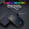 Mice Wireless Mouse Bluetooth-Compatible 1600DPI RGB Mouse Computer Silent Mause LED Backlit Ergonomic Gaming Mouse For Laptop PC X0807