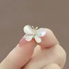 Pins Brooches Exquisite Butterfly Brooch Mini Opal Brooches for Women Fixed Clothes Accessories Anti-light Buckle Jewelry Corsage Pin HKD230807