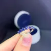 Cluster Rings KJJEAXCMY Fine Jewelry S925 Sterling Silver Inlaid Natural Sapphire Girl Lovely Ring Support Test Chinese Style Selling