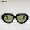 Zonnebril Pu Sm003 Retro Ronde Mannen Dikke Frame Plaat Zon-Proof Zonnebril Acetaat Knappe Sunglasse Uv400 2023 Reizen bril