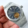 자동 울트라 얇은 움직임 Tourbillon Mens Watch Watch Watch 41mm 패션 사업 904L 스테인리스 스틸 손목 시계 Montre De Luxe for Men