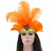 Party Decoration Fashion Accessories Hair Band Peacock Feather Headbonad Headpieces Headband för vuxna och barn Halloween Carnival