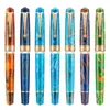 Fountain Pens Asvine P20 Piston Filling Fountain Pen Acrylic Beautiful Patterns EFFM Nib with Golden Clip Smooth Writing Office Gift Pen 230804