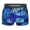 Underpants Boxershorts Män KOMPURABLE TROATIES Set Blue Jellyfishes Swimming Underwater Underwear Man Boxer