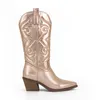 Cowgirl Western Woman For 105 Women Cowboy Pink Zip geborduurde puntige teen hakken midden kalf herfst trendy laarzen schoenen 230807 789