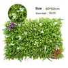 Fleurs décoratives marque gazon artificiel carré mur mariage 40 60 cm décor décoration feuillage herbe vert verdure maison panneau