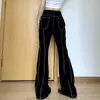 Jeans Feminino Y2K Flare Wide Leg Women Elastic High Waist Skinny 2023 Summer Fashion Casual Calça Marrom Slim Wear