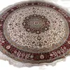 Dywany 6'x6 'okrągłe ręcznie poszukiwane 300 linii jedwabny orientalny perskowy dywan Tabriz