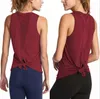 Damestanks Sport Fitness Mouwloze tanktops Yoga Crop Back Mesh kanten hemdjes Dunne atletische training