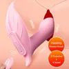 Massager 8 Frekvenshastighetsuppvärmning Dildo Vibrator Vuxen leveranser som bär vibrationsmasturbator för vuxna klitorisstimulator