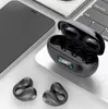 Trådlöst Bluetooth Apple Earphones Ear Bone Conduct HEADSET CLAMPING SPORTS TWS BINAURAL BURECANCELLING IPX5 Vattentät LED Displayhörlur för mobiltelefon