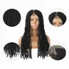 Ludzkie włosy peruki bez syntetycznej cygańskiej bogini peruga Plecione peruki Pletające afrykańskie z włosami dla niemowląt Czech Nu Locs Braided Dreadlocks Peruki x0802