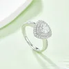 Кластерные кольца Apaison Noble для женщин классический 1ct d Цвет Moissanite Ring 925 Серебряное серебро серебряные украшения оптом