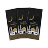 Presentförpackning 25/50 st Ramadan väskor Eid Mubarak Candy Cookie Packaging Bag Dekorera 2023 Islamiska muslimska partiförsörjningar
