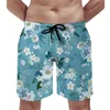 Herr shorts mode gain brädet blommor daisy pirnt söt strand män tryckt sport fitness snabb torr stammar gåva