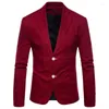 Мужские костюмы Mens Blazers Весна осень 2023 повседневная 2 кнопка хлопок и льняной 9-цветной костюм Blazer Homme