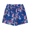 Shorts Masculino Harajuku Verão Floral Praia Cordão Elástico Oversize Malha Casual Para Homens E Mulheres Algodão Estampado Suor Curto