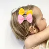 Horquillas con lazo de Color caramelo para niñas, lazos para el cabello, pinzas para el cabello seguras, pasadores para bebés, accesorios para el cabello para bebés