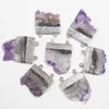 Anhänger Halsketten 3 teile/los Mode Naturstein Uruguay Amethyst Unregelmäßige Halskette Modische Charme Edelstein Schmuck Zubehör