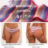 FINETOO Kleurrijke Gestreepte Braziliaanse Broek Katoenen Lingerie vrouwen G-string Sexy Slipje Ondergoed Vrouwelijke Brief T-back Slipje L230626