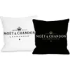 Cushion Decorative Pillow Black Velvet Print Moet Cushion Cover Cotton Made Pillowcase Soft Case High Quality Printing310r