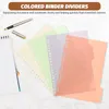Index Tab Detachable Binder Tabs Classification Paper Dividers Punched Classified Labels