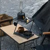 Camp Furniture Desktop podwójny stojak Przenośna składana warstwa tabeli aluminium Aluminium wielofunkcyjne półki na ryby akcesoria kempingowe