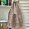 Bolsos de noche estilo suave para mujer, bolso de mano de lana de imitación, bolso de punto Retro, bolso de malla ahuecado, hombro tejido 2023 230804