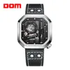 Armbandsur Dom Watch Man Fashion Creative Chronograph Calender Quartz Skeleton Punk Wind Waterproof Men's Watch 230807